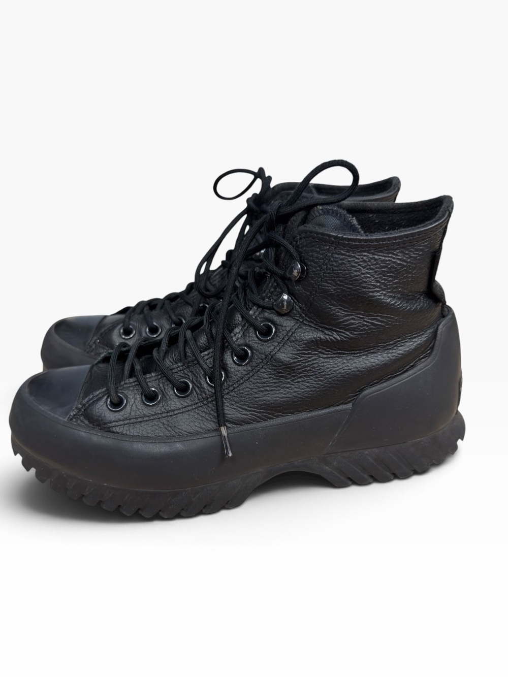 Converse Chuck Taylor All Star Lugged Winter 2.0 Black Leather Boots Womens 8.5